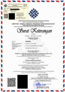 Sertifikat resmi setelah belajar forklift